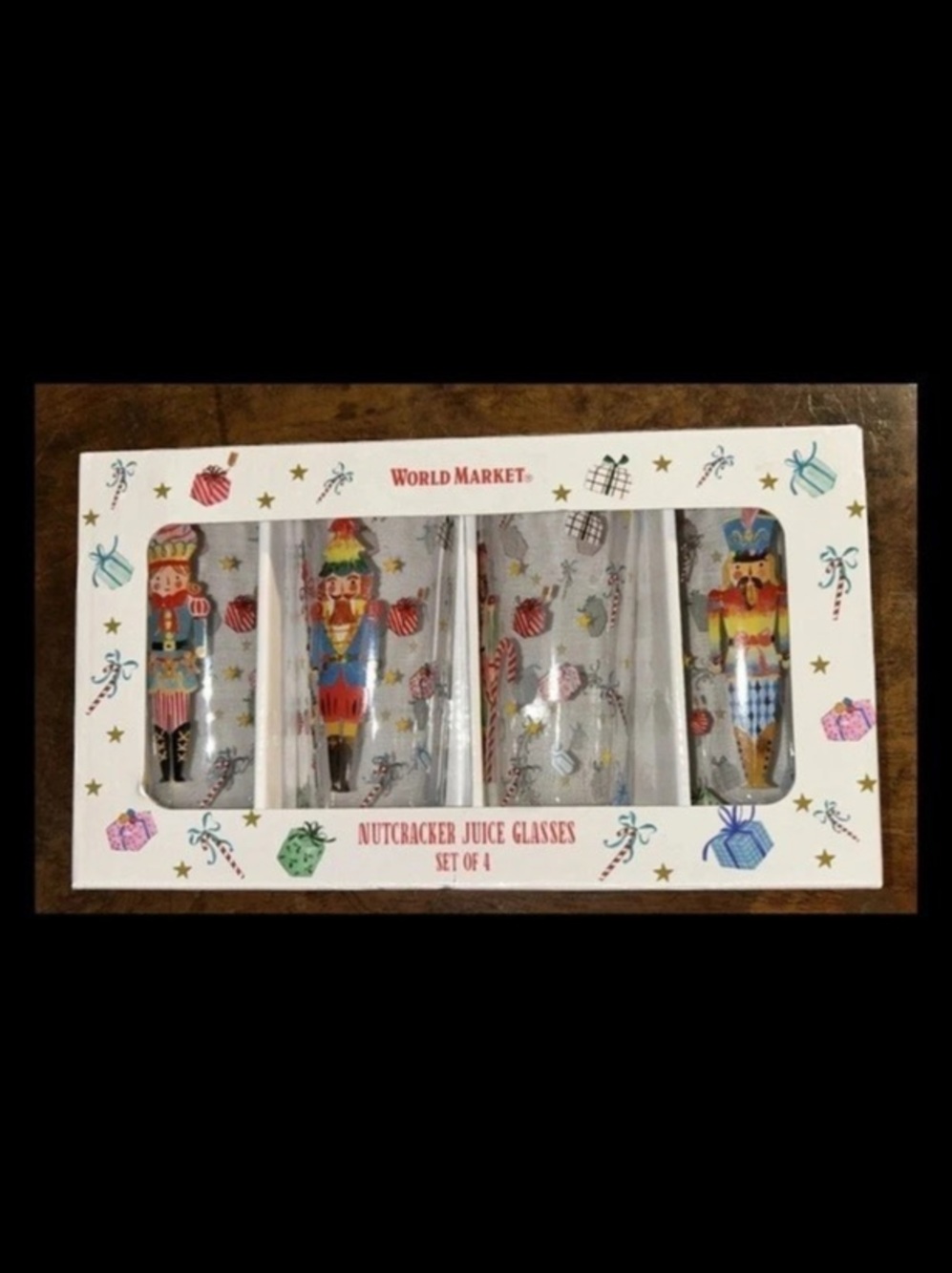 Set of 4 Vint Christmas Nutcracker Suite Ballet Holiday Glasses 16Oz from World